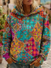 Bohème Boho Floral Art Imprimé Hoodie des femmes